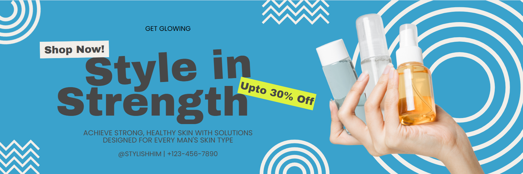 Men's Wellness Beauty Banner